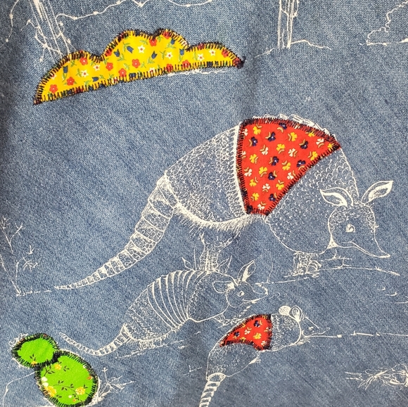 Vintage Denim Embroidered Wrap Skirt - Picture 6 of 10